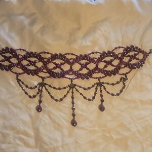 Gorgeous Victorian Romantic Regal Princess Gothy Dark Red Choker, Final Price :)
